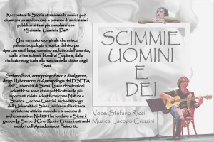 Spettacolo di teatro e scienza  "Scimmie, Uomini e Dei"